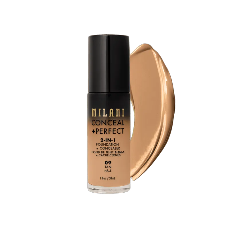 Milani Conceal + Perfect 2 em 1 - Base Líquida 30ml Tan-09