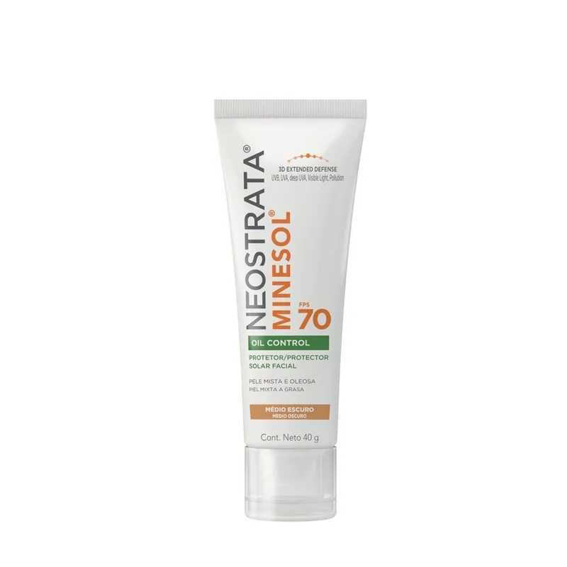 Protetor Solar Facial Neostrata Minesol Oil Control FPS70 Cor Morena Mais 40g
