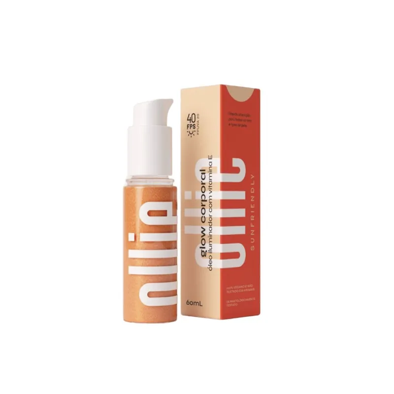 Óleo Corporal Iluminador Ollie Glow Corporal Vitamina E 60ml