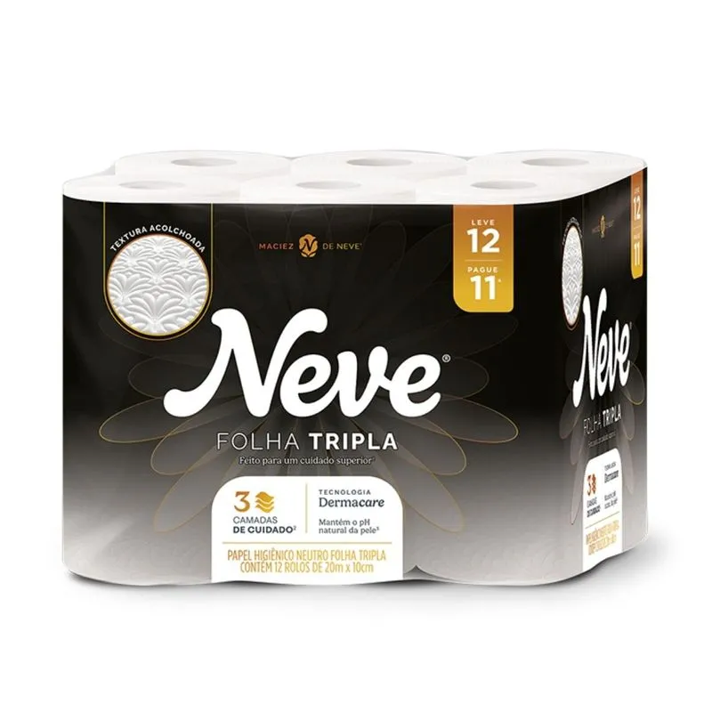 Papel Higiênico Neve supreme leve 12 pague 11 Unidades