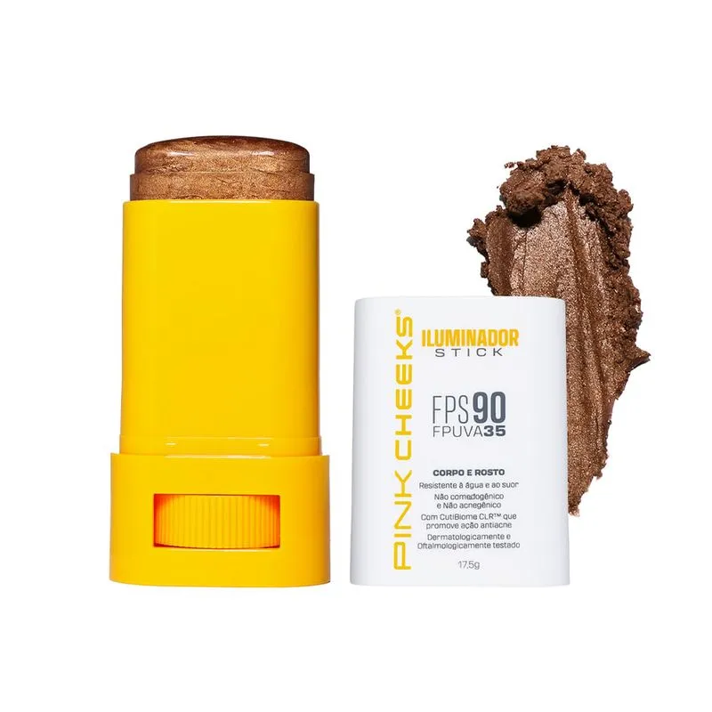 Pink Cheeks - Glow Bronze FPS 90 FPUVA 35 - Iluminador Facial e Corporal - 17,5g