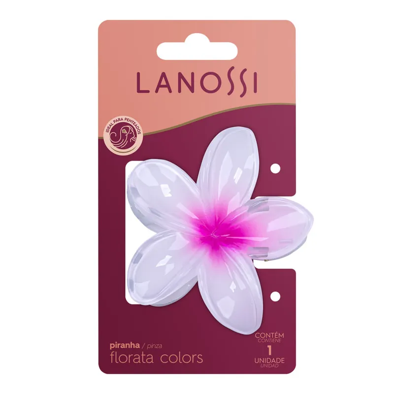 Piranha De Cabelo Lanossi Florata Colors 1 Unidade