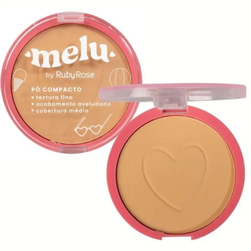 Pó Facial Compacto Melu RR8533 Mc60 Rubyrose