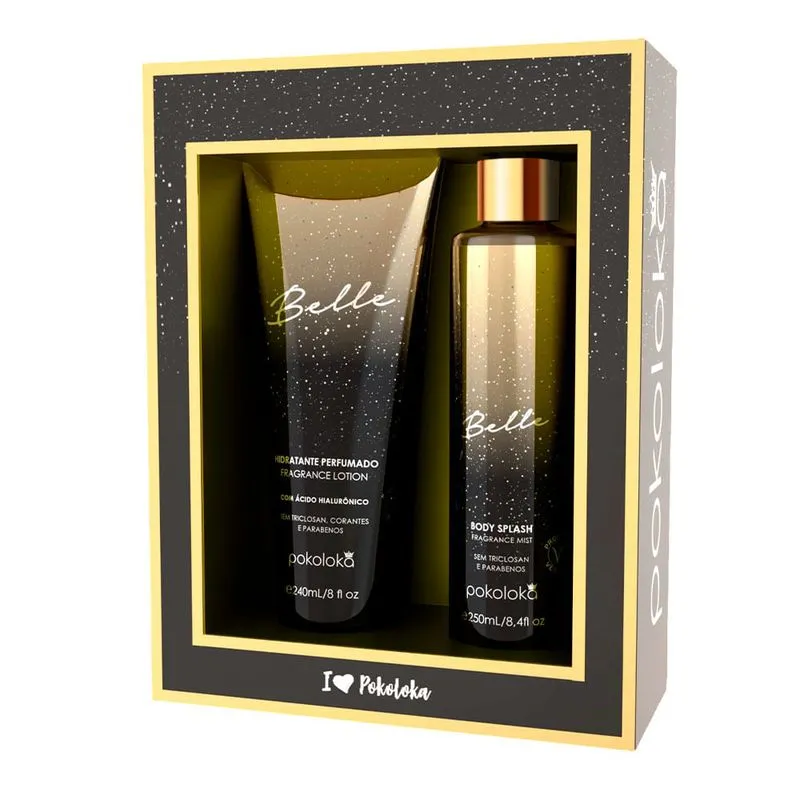 Pokoloka - Kit Belle Feminino - Body Splash 250ml + Hidratante Corporal 240ml