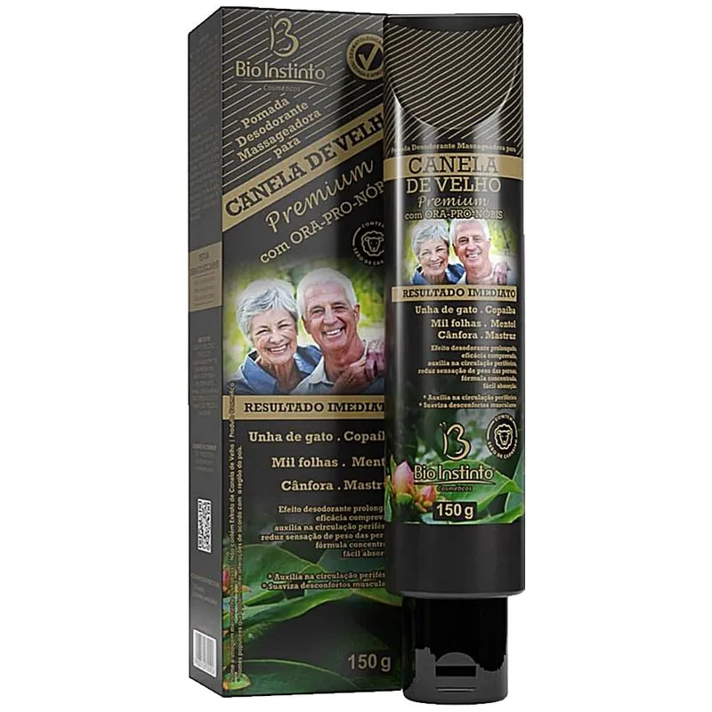 Pomada de Massagem Canela de Velho Premium Bio Instinto 150g