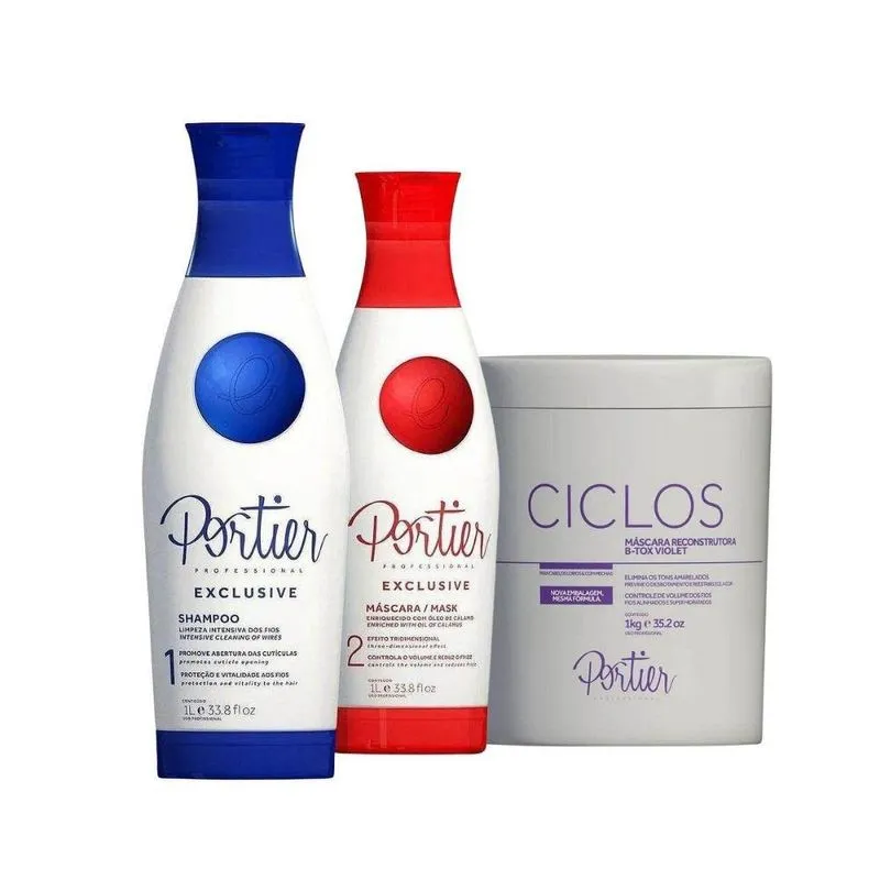 Portier Exclusive Progressiva + Máscara Ciclos Violet B-Tox 1kg