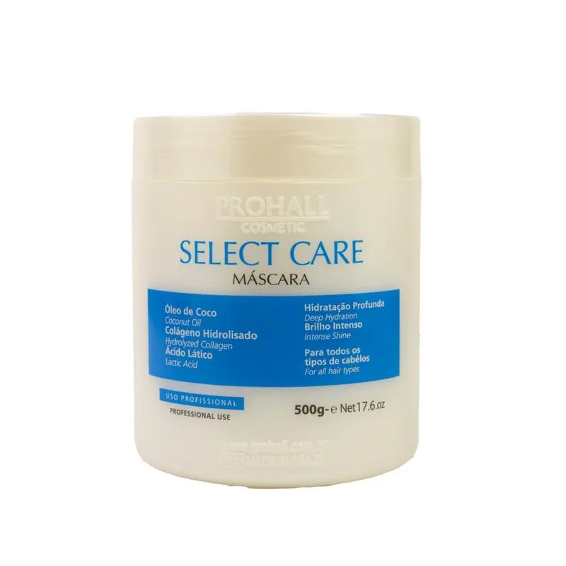 Prohall Cosmetic Select Care Hidratação Máscara 500g