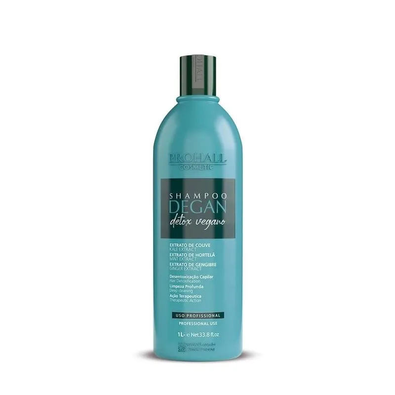 Prohall Shampoo Degan Detox Vegano Limpeza Profunda 1000ml