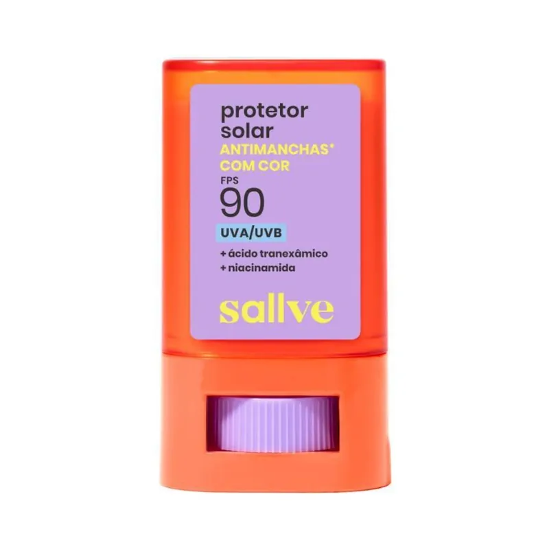 Protetor Solar Facial Sallve Antimanchas FPS90 Stick Cor 01 15g