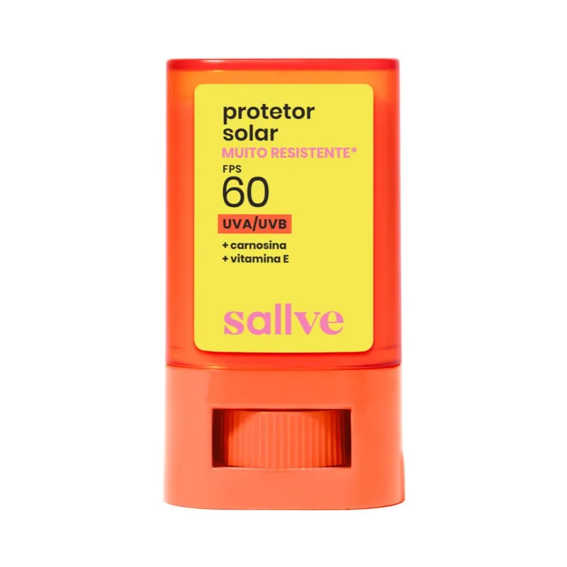 Protetor Solar Facial Sallve FPS60 Carnosina + Vitamina E Stick 15g