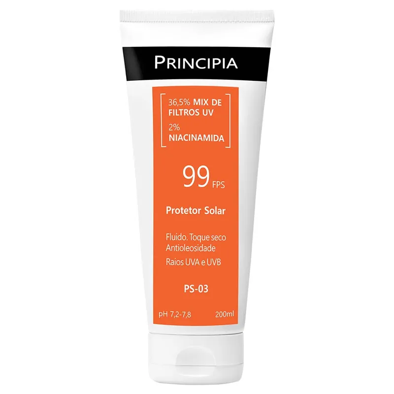 Protetor Solar Principia PS-03 FPS99 Mix de Filtros + Niacinamida 200ml