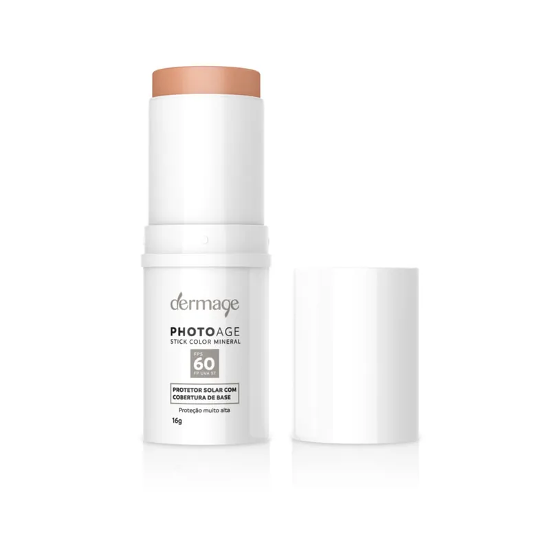 Protetor Solar Facial Dermage Photoage Stick Color Mineral FPS60 Stick Cor Nude 16g