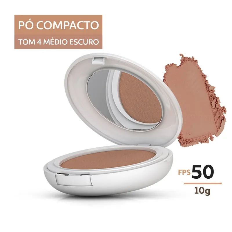 Protetor Solar Facial Episol Color FPS50 Morena Mais Pó Compacto 10g