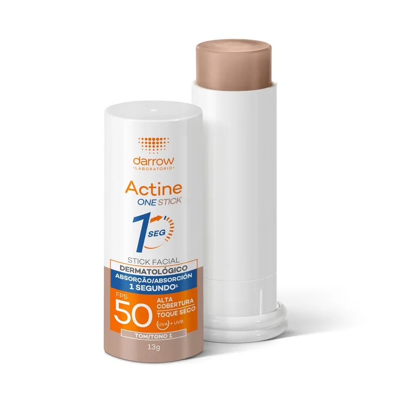 Protetor Solar Facial Actine One Stick Cor 1 Fps50 13g