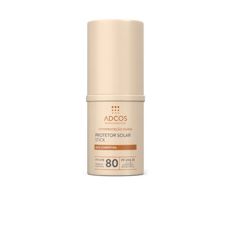 Protetor Solar Facial Adcos Stick Ivory Com Cor Fps80 17g