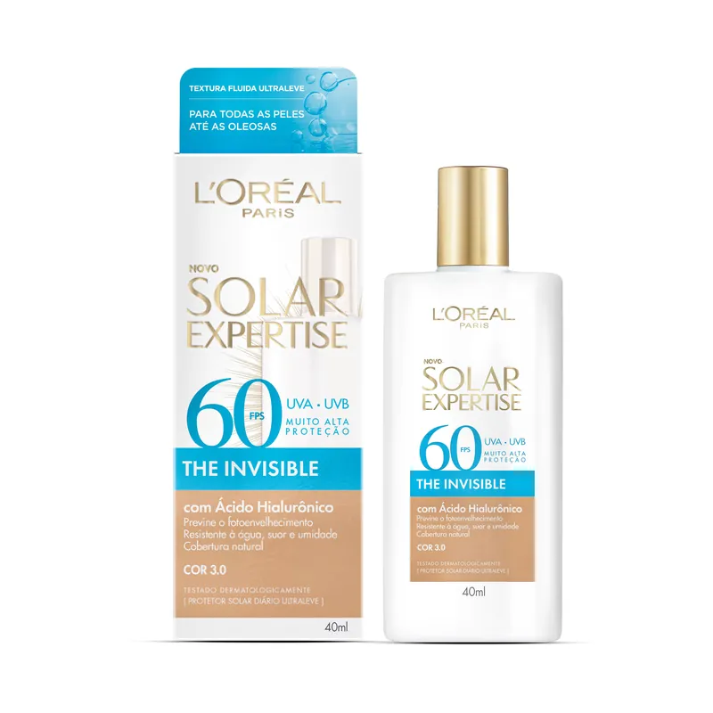 Protetor Solar Facial Solar Expertise The Invisible FPS60 Cor 3.0 40ml