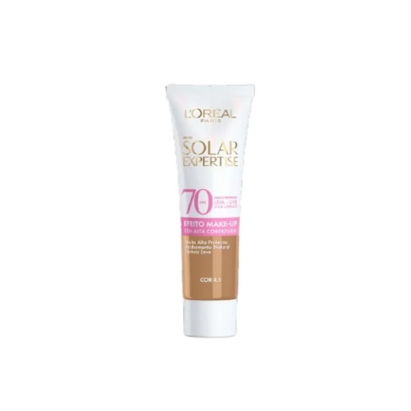 Protetor Solar Facial Loréal Paris Solar Expertise Alta Cobertura Cor 4.5 Fps70 30g