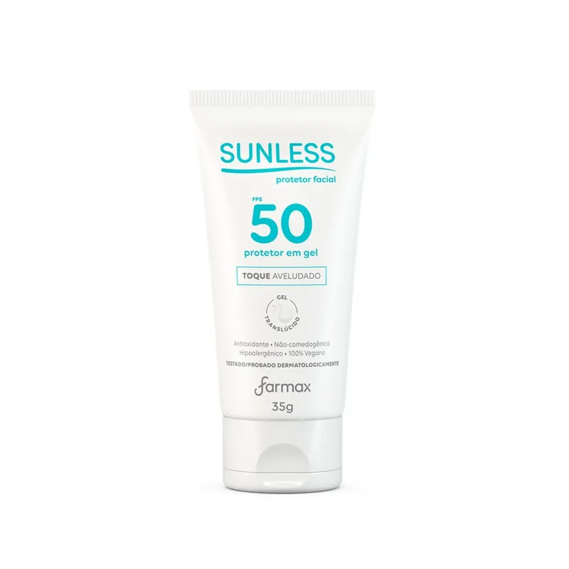 Protetor Solar Facial Sunless Toque Aveludado FPS50 Gel 35g