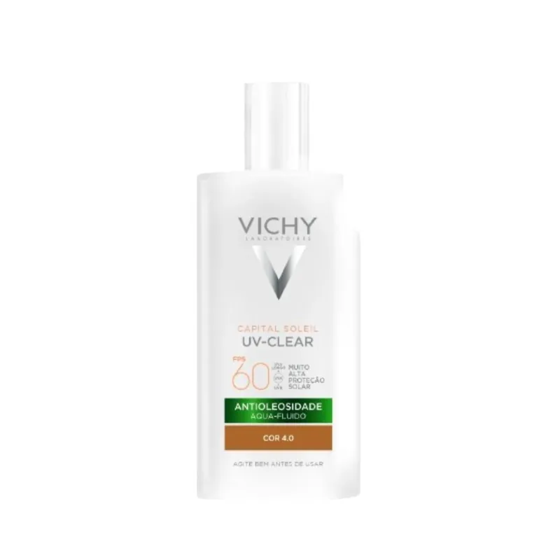 Protetor Solar Facial Vichy Capital Soleil UV-Clear FPS60 Antioleosidade Cor 4.0 40g