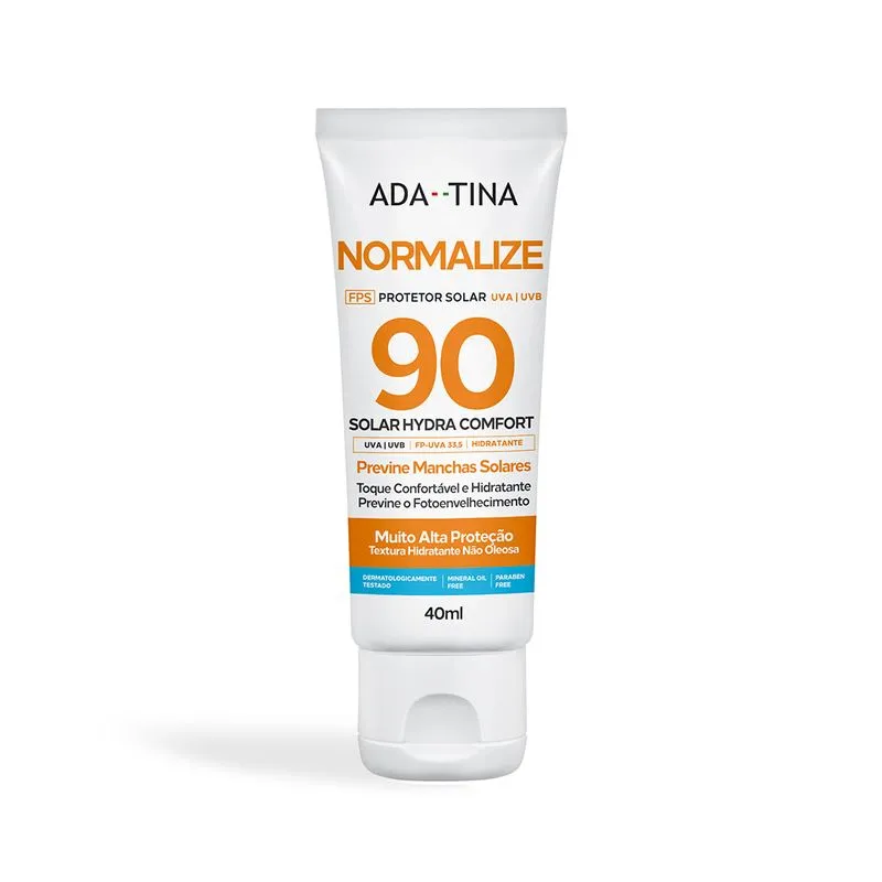 Protetor Solar Normalize Hydra Comfort FPS 90 Ada Tina Melasma 40ml