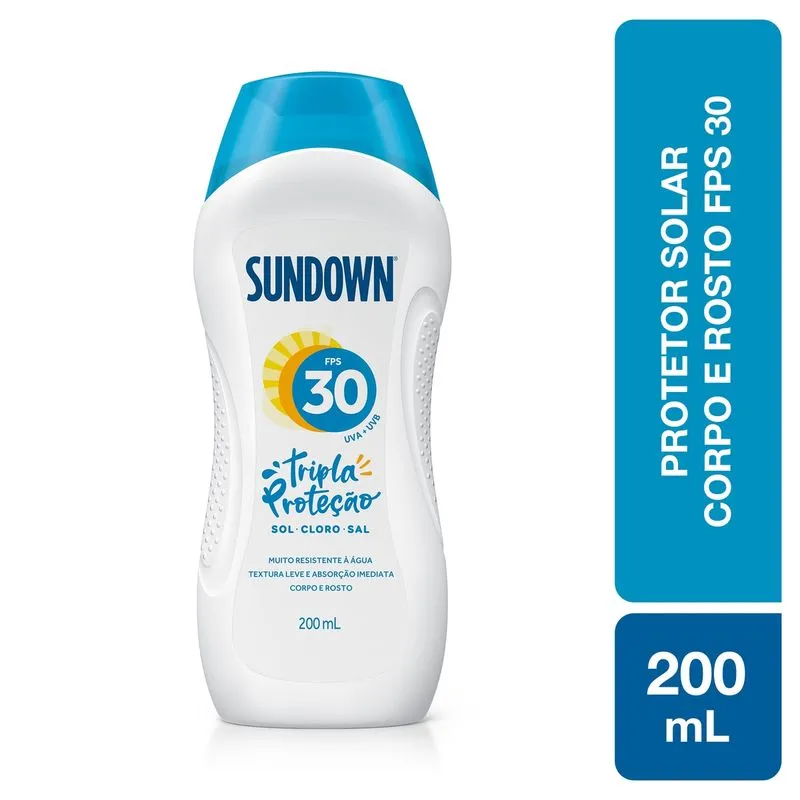 Protetor Solar Sundown Praia e Piscina FPS30 200ml