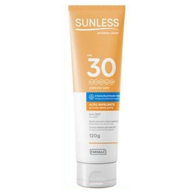 Protetor Solar Sunless Ação Repelente com DEET - FPS 30 - 120g