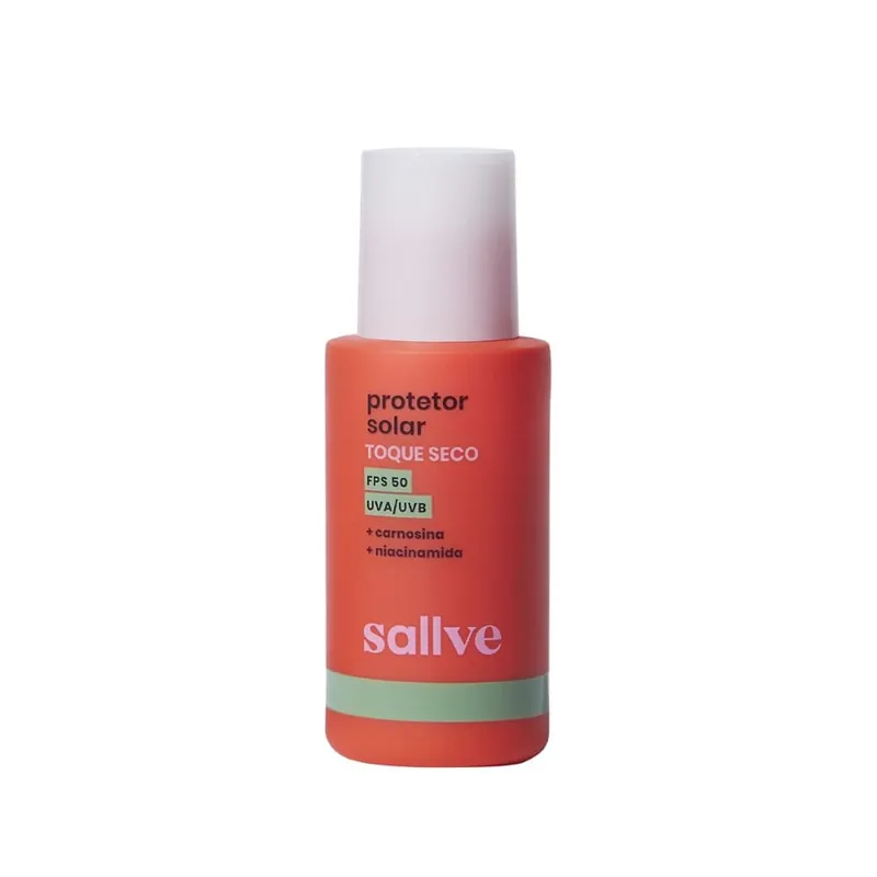 Protetor Solar Facial Sallve Toque Seco FPS50 Carnosina + Niacinamida 40g