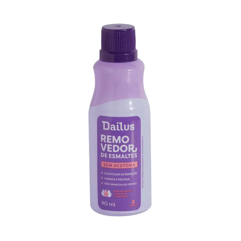 Removedor de Esmalte Dailus Sem Acetona Vegano 90ml