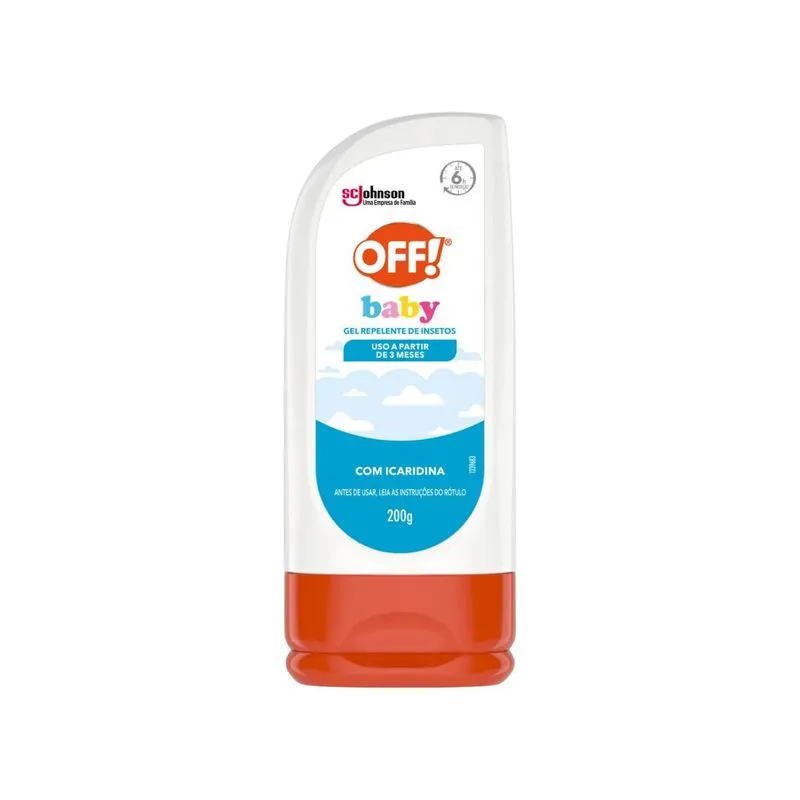 Repelente De Insetos Gel Com Icaridina 6h Off! Baby Squeeze 200g