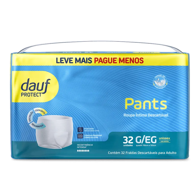 Roupa Intima Descartável Dauf Pants G/Eg 32 Unidades
