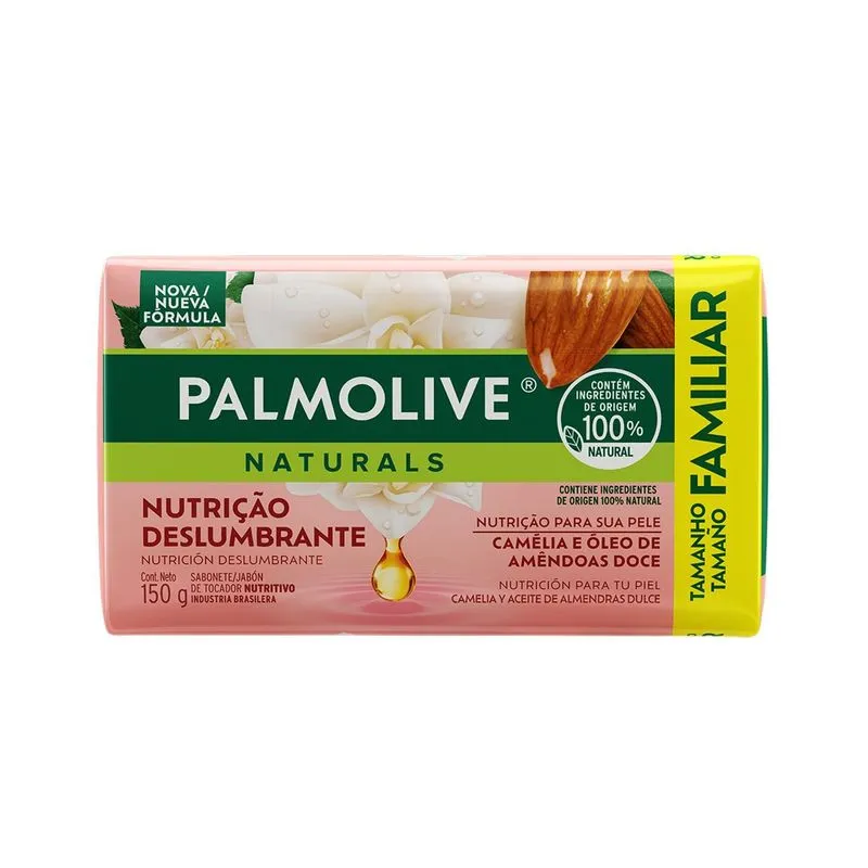Sabonete em Barra Palmolive Naturals Nutrição Deslumbrante Camélia e Óleo de Amêndoas Doce 150g