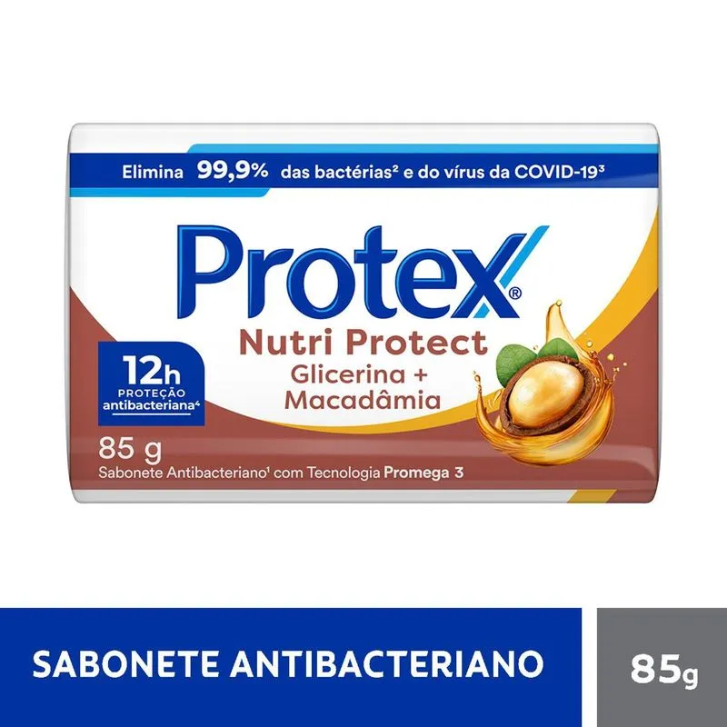 Sabonete em Barra Protex Nutri Protect Glicerina + Macadâmia Antibacteriano 85g