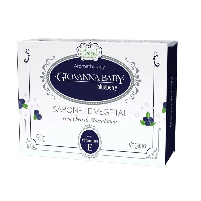 Sabonete Giovanna Baby Vegetal Retangular 90g Blueberry