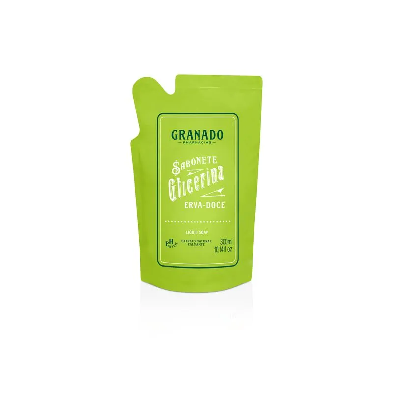 Sabonete Líquido de Glicerina Granado Erva-Doce Refil 300ml