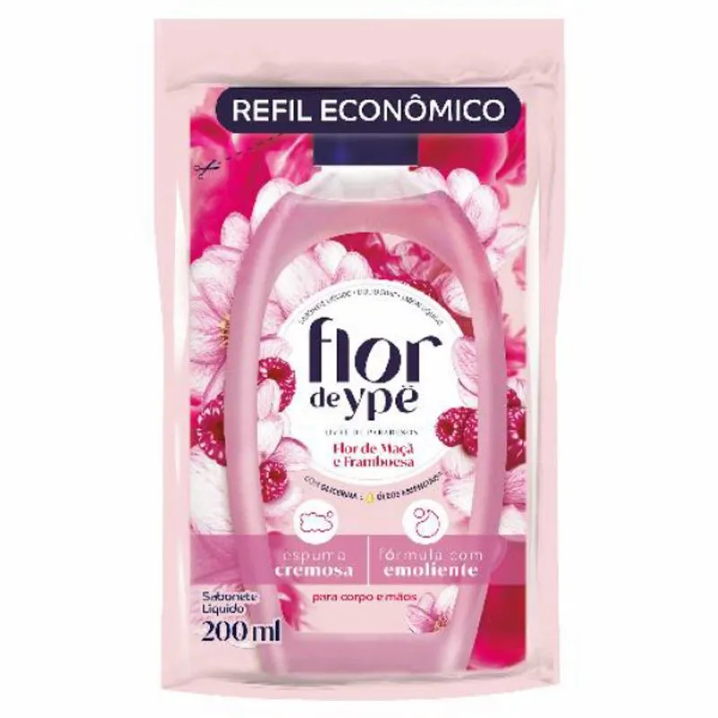 Sabonete Líquido Flor de Ypê Refil - 200ml Flor Maçã/Framboesa