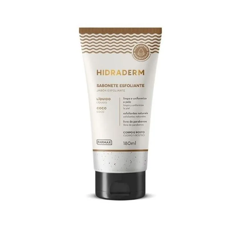 Sabonete Líquido Hidraderm Esfoliante 180ml Coco