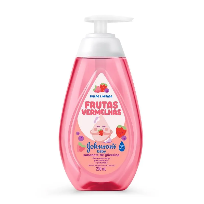Sabonete Líquido Johnsons Baby De Glicerina Frutas Vermelhas 200ml