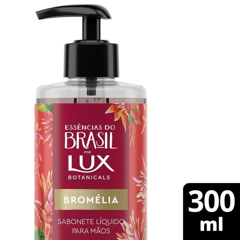 Sabonete Líquido Lux Botanicals Essências do Brasil Bromélia Pump 300ml
