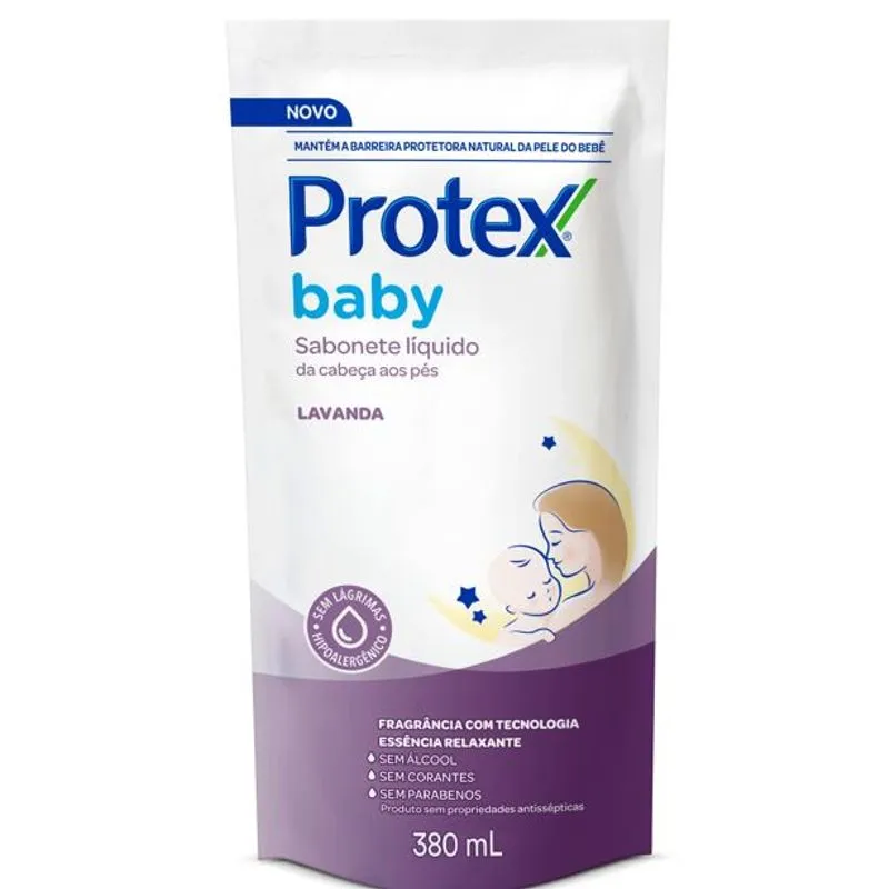 Sabonete Líquido Infantil Protex Baby Lavanda Refil 380ml