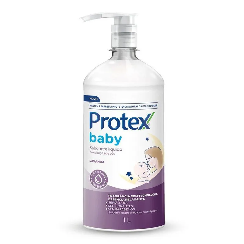 Sabonete Líquido Protex Baby Lavanda para Bebês - 1L Garrafa