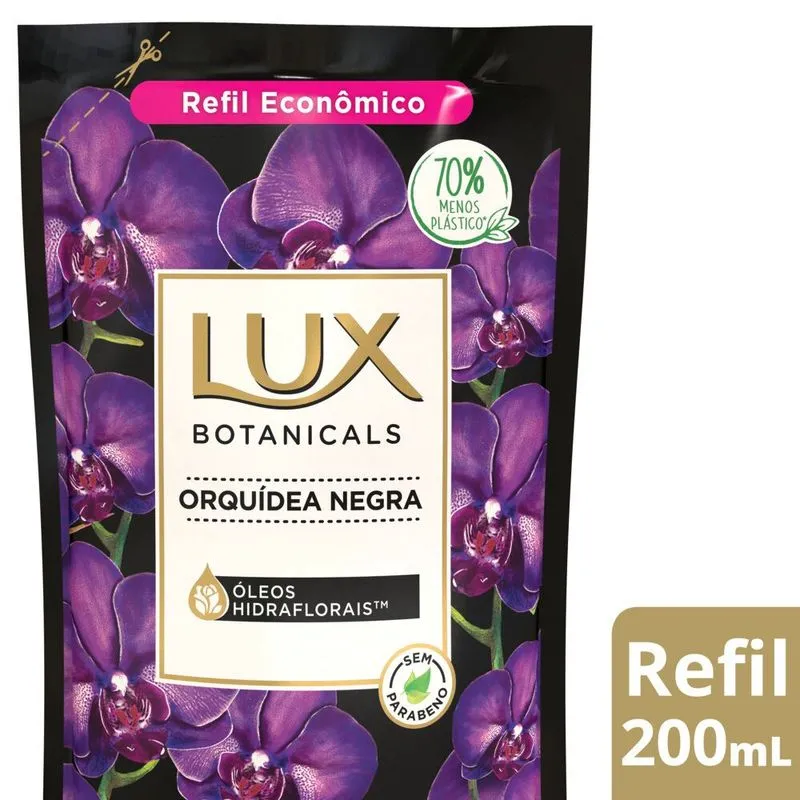Sabonete Líquido Lux Botanicals Orquídea Negra Refil 200ml
