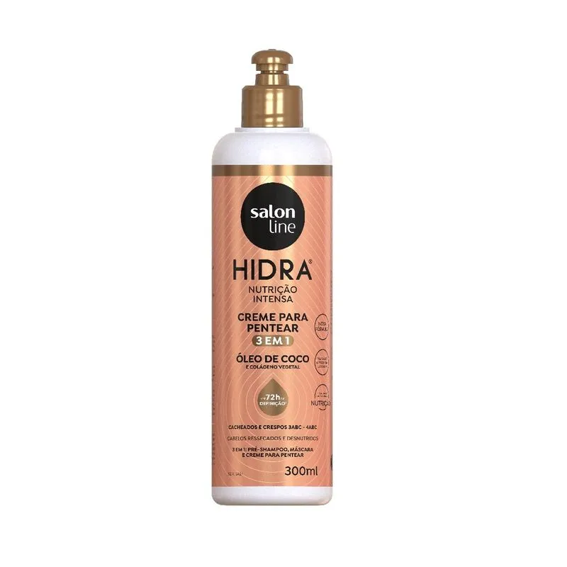 Salon Line Hidra Óleo De Coco Creme Para Pentear 3em1 300ml