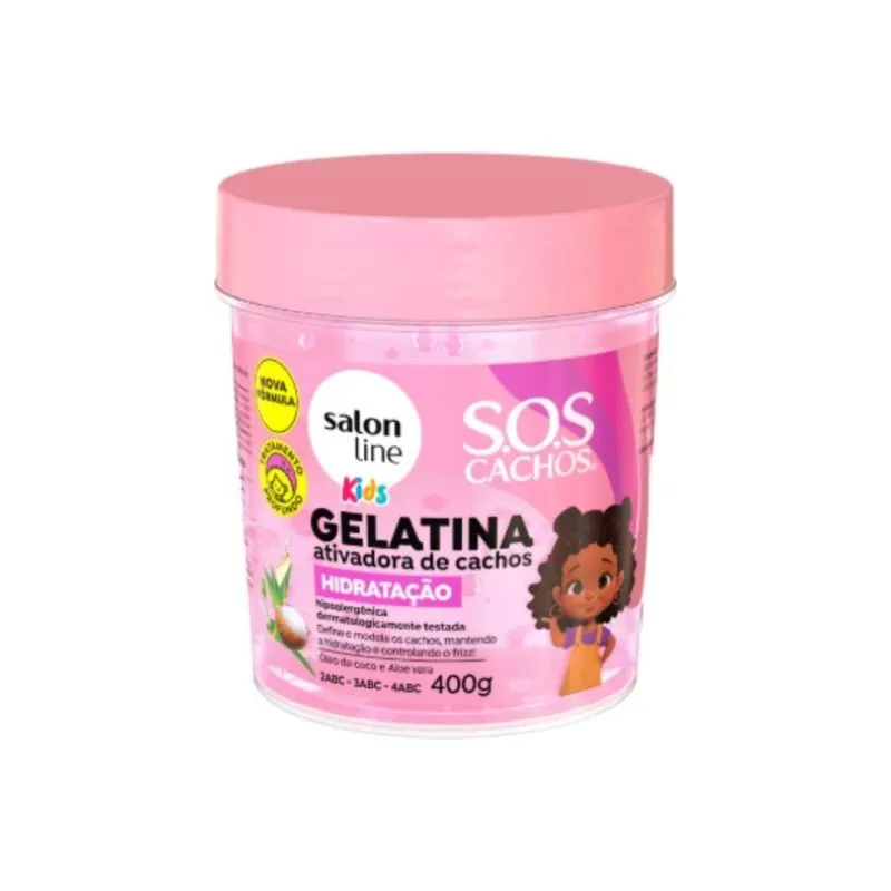 Salon Line S.O.S Cachos Kids Hidratação Gelatina – 400?g