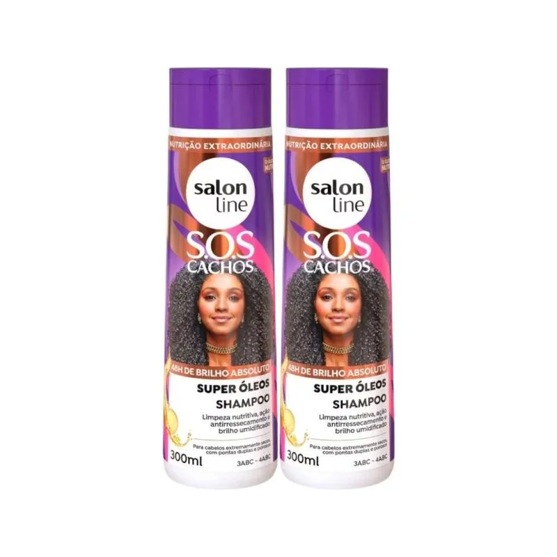 SalonLine - S.O.S Cachos Super Óleos Kit 2 Shampoo - 300ml