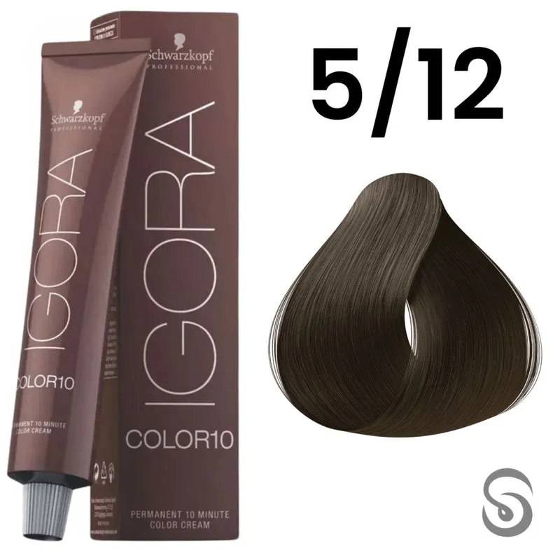 Schwarzkopf Igora Color10 Coloração 10-5/12 Castanho Claro Cinza Fume - 60ml