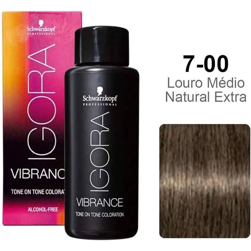 Schwarzkopf Igora Vibrance 7-00 Louro Médio Natural Extra - 60ml