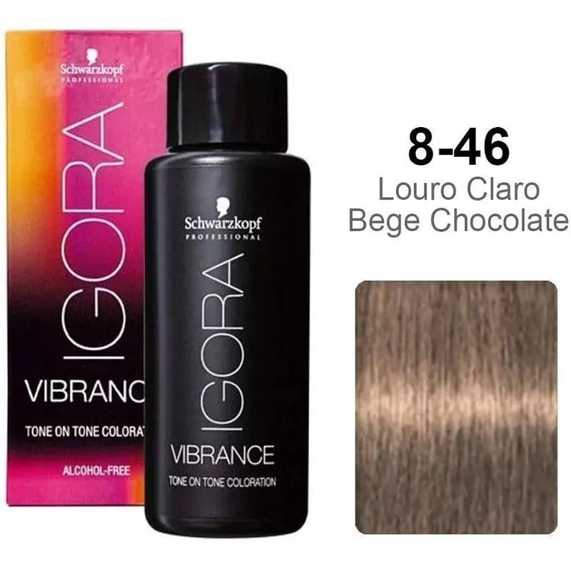 Schwarzkopf Igora Vibrance 8-46 Louro Claro Bege Chocolate