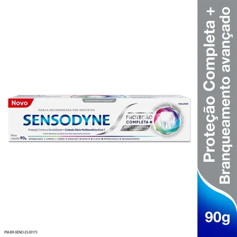 Creme Dental Sensodyne Proteção Completa + Ação Clareadora para Dentes Sensíveis 90g
