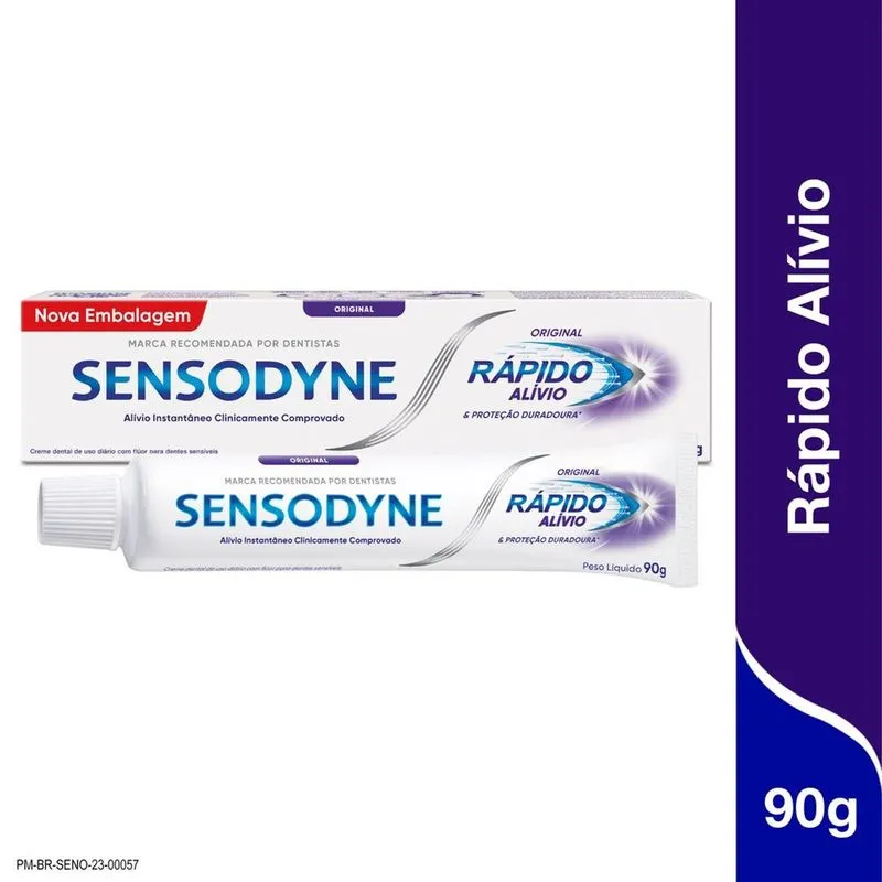 Creme Dental Sensodyne Rápido Alívio Original para Dentes Sensíveis 90g