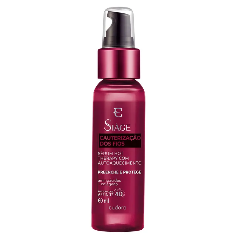 Sérum Capilar Eudora Siàge Cauterização dos Fios Preenche e Protege 60ml